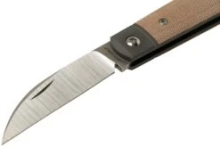 Jack Wolf Laid Back Jack, Natural Canvas Micarta LAIDB-01-NAT Couteau De Poche Slipjoint -Nitecore Soldes Boutique JW LAIDB 01 NAT 03 jackwolf