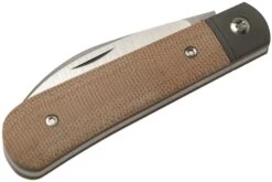 Jack Wolf Laid Back Jack, Natural Canvas Micarta LAIDB-01-NAT Couteau De Poche Slipjoint -Nitecore Soldes Boutique JW LAIDB 01 NAT 06 jackwolf