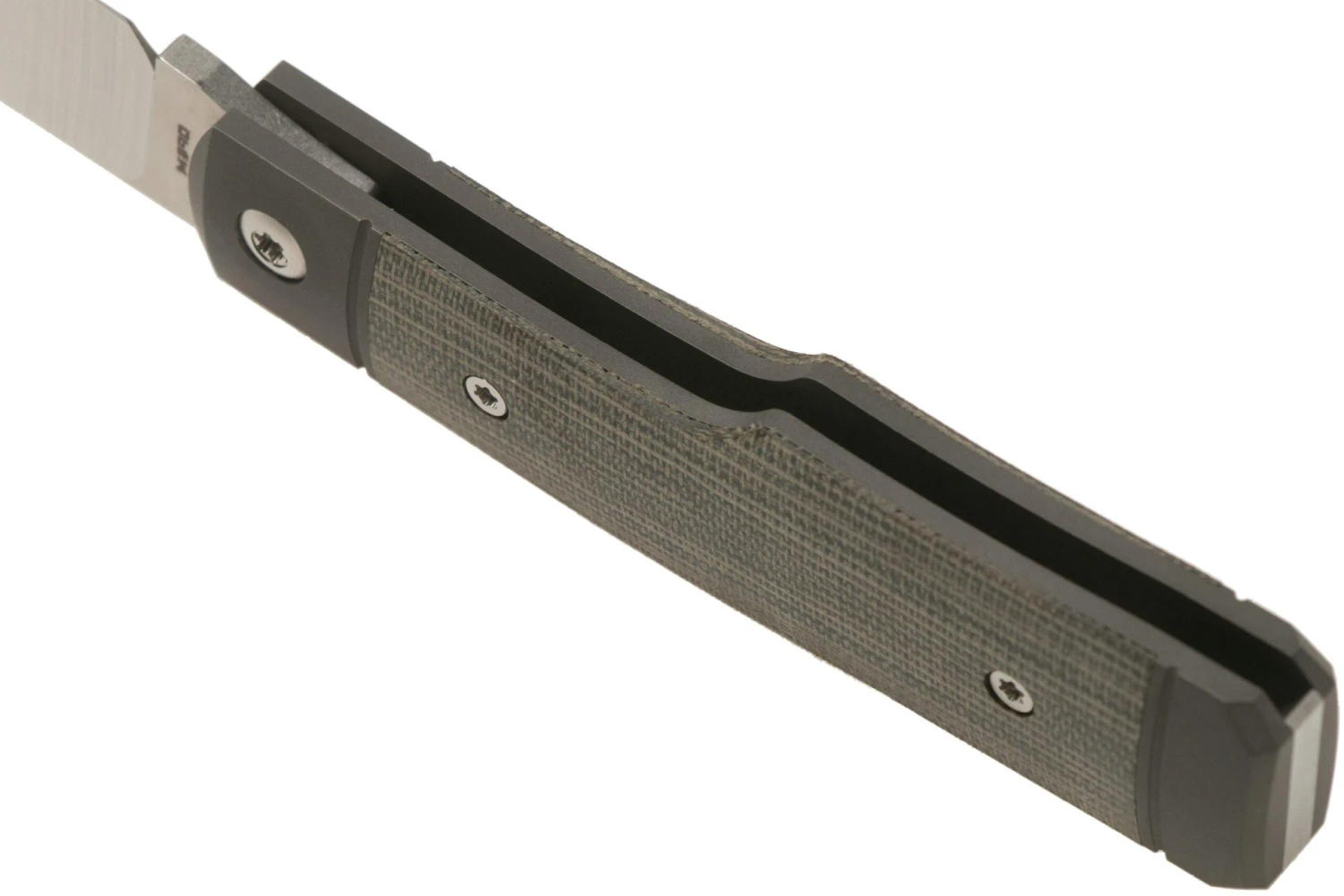 Jack Wolf Sharpshooter Jack, OD Green Canvas Micarta SHSH-MOD Couteau De Poche Slipjoint 6 Jack Wolf Sharpshooter Jack, OD Green Canvas Micarta SHSH-MOD Couteau De Poche Slipjoint – Image 4