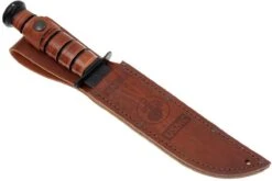 KA-BAR USMC 1217 Plain Edge, Cuir, étui Cuir -Nitecore Soldes Boutique KA1217 06 ka bar ka1217 06