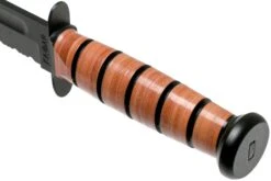 KA-BAR U.S. Army Knife 1219 Couteau à Lame Fixe Partiellement Dentelé, étui En Cuir -Nitecore Soldes Boutique KA1219 05 ka bar