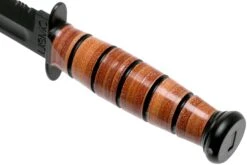 KA-BAR Short USMC 1252 Couteau à Lame Fixe Partiellement Dentelé, étui En Cuir -Nitecore Soldes Boutique KA1252 04 ka bar