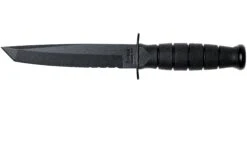 KA-BAR Short Tanto 1255 Partiellement Dentelé, étui En Cuir