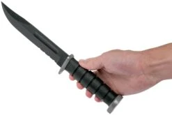 KA-BAR D2 Extreme Fighting Knife 1283, Serrated Blade, Kraton Handle, étui En Cuir -Nitecore Soldes Boutique KA1283 06 ka bar