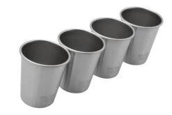 Klean Kanteen Cup 1000429 Brushed Stainless Gobelet 295 Ml, 4 Pièces -Nitecore Soldes Boutique KC1000429 03 kleankanteen