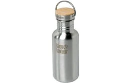 Klean Kanteen Reflect 530 Ml Bouteille Avec Bouchon En Bambou, Brushed Stainless