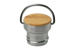 Klean Kanteen Stainless Bamboo Cap, Bouchon Antifuite, Inox Et Bambou