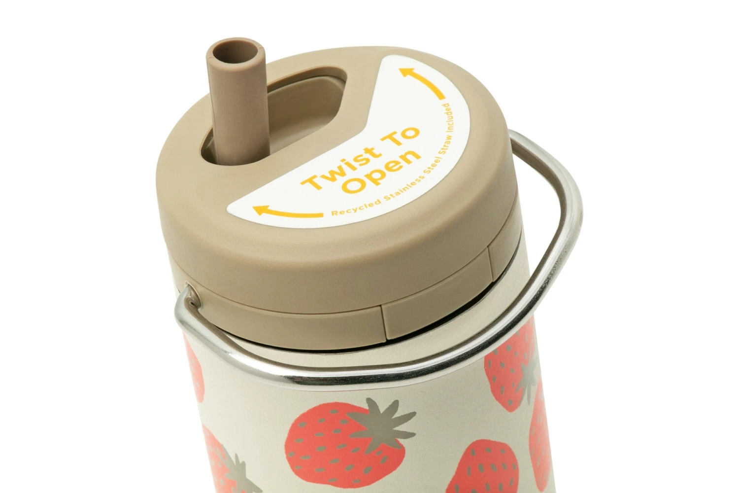 Klean Kanteen TKWide 12oz Twist Cap - Strawberries 6 Klean Kanteen TKWide 12oz Twist Cap - Strawberries – Image 4