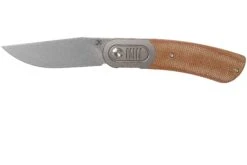 Kansept Reverie K2025A7 Stonewashed, Brown Micarta Couteau De Poche, Justin Lundquist Design