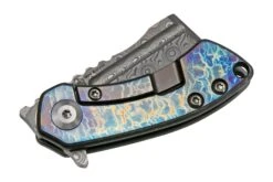 Kansept Mini Korvid K3030A2 Damascus, Lightning Strike Titanium Couteau De Poche, Justin Koch Design -Nitecore Soldes Boutique KSK3030D1 04 kansept