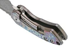 Kansept Mini Korvid K3030A2 Damascus, Lightning Strike Titanium Couteau De Poche, Justin Koch Design -Nitecore Soldes Boutique KSK3030D1 05 kansept