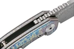 Kansept Mini Korvid K3030A2 Damascus, Lightning Strike Titanium Couteau De Poche, Justin Koch Design -Nitecore Soldes Boutique KSK3030D1 06 kansept