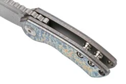 Kansept Mini Korvid K3030A2 Damascus, Lightning Strike Titanium Couteau De Poche, Justin Koch Design -Nitecore Soldes Boutique KSK3030D1 07 kansept