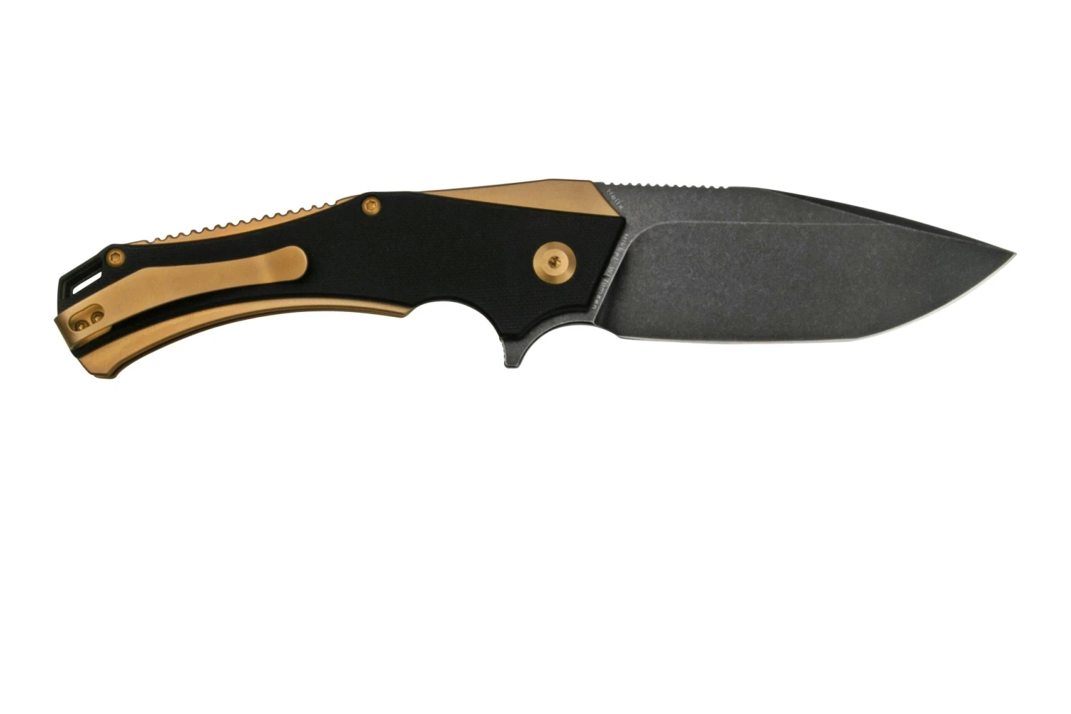 Kansept Hellx T1008A7 Blackwashed, Bronze G10 Couteau De Poche, Mikkel WIllumsen Design 4 Kansept Hellx T1008A7 Blackwashed, Bronze G10 Couteau De Poche, Mikkel WIllumsen Design – Image 2