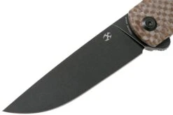 Kansept Weasel T2020A5 Black, Brown Micarta Couteau De Poche, Rolf Helbig Design -Nitecore Soldes Boutique KST2020A5 03 kansept knives
