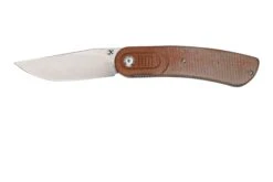 Kansept Reverie T2025A6 Stonewashed, Brown Micarta Couteau De Poche, Justin Lundquist Design
