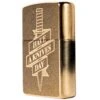 Knivesandtools Zippo Brass Brushed Knife, Bronze, Briquet