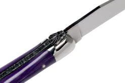 Forge De Laguiole 129INTCVIOBRI 9cm, Micarta Violette, Couteau Laguiole -Nitecore Soldes Boutique LA129INTCVIOBRI 06 forge de laguiole