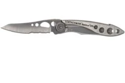 Leatherman Skeletool Knife KBx Couteau à Lame En Partie Dentée, Argent