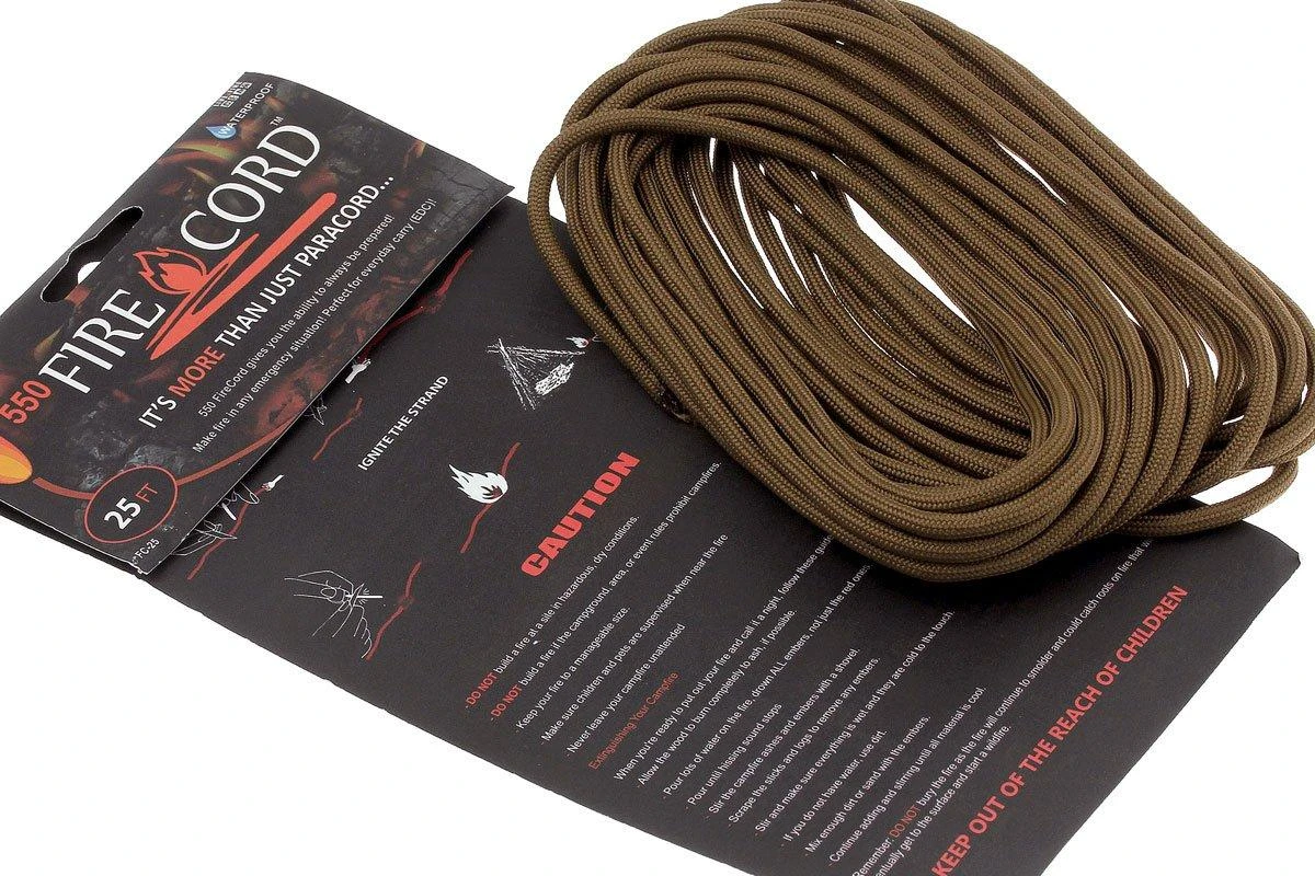 Live Fire Firecord 550 Paracord 25ft, Coyote Brown 4 Live Fire Firecord 550 Paracord 25ft, Coyote Brown – Image 2