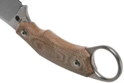 LionSteel H1 Skinner CVN Natural Canvas Micarta Couteau Fixe, Tommaso Rumici Design -Nitecore Soldes Boutique LI H1 CVN 04 lionsteel