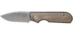 Liong Mah Traveller Spearpoint Green Canvas Micarta Couteau De Poche