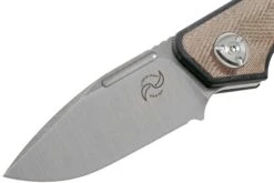 Liong Mah Traveller Spearpoint Green Canvas Micarta Couteau De Poche -Nitecore Soldes Boutique LO TR SP GCM 03 liong mah