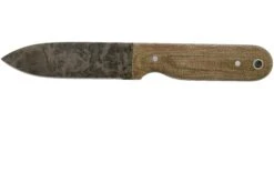 LT Wright Bushcrafter HC, 1075, Matte Green Micarta, Red Liners, Leather Sheath, Couteau De Bushcraft