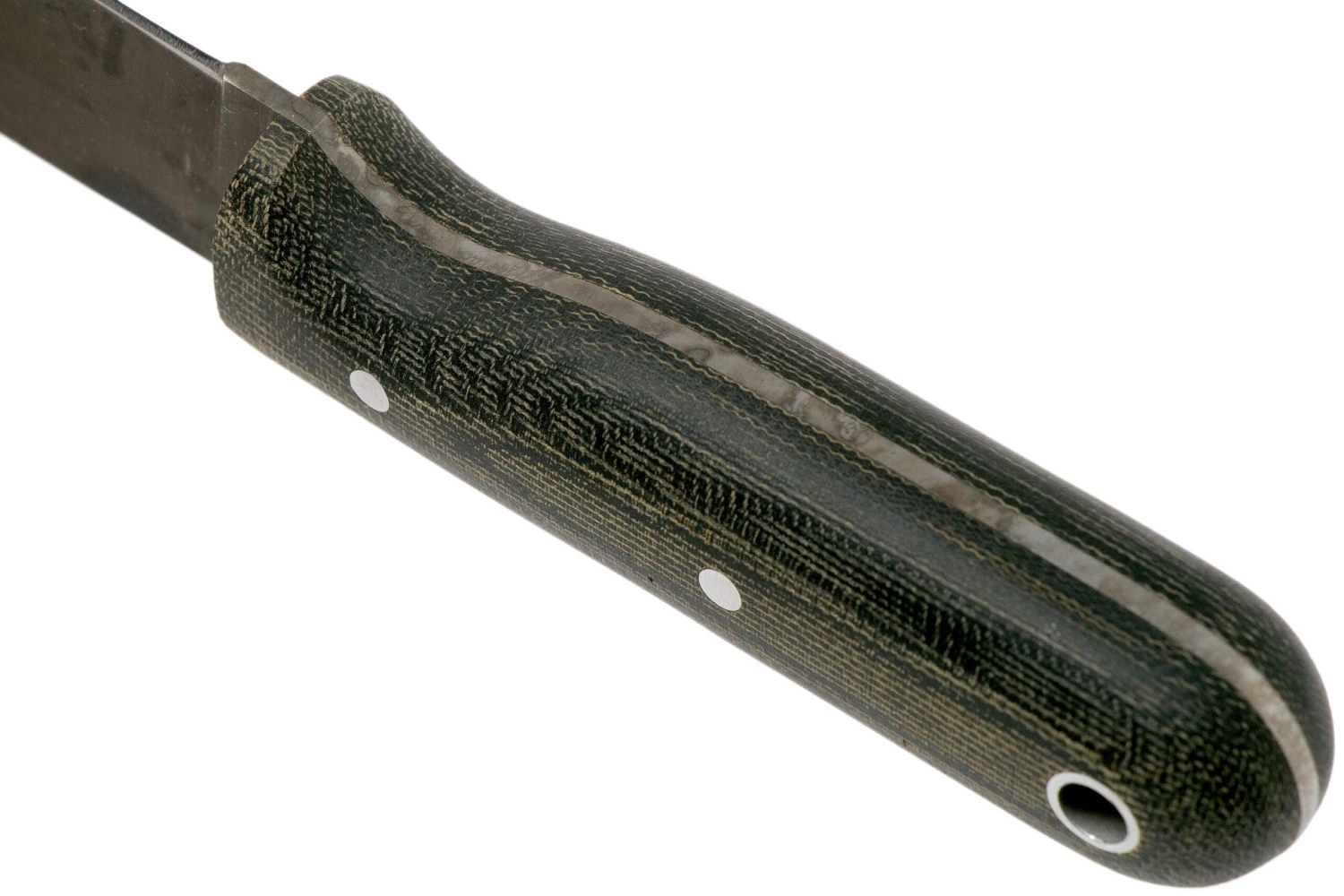 LT Wright Bushbaby HC, 1075, Matte Black Micarta, Leather Sheath, Couteau De Bushcraft 6 LT Wright Bushbaby HC, 1075, Matte Black Micarta, Leather Sheath, Couteau De Bushcraft – Image 4