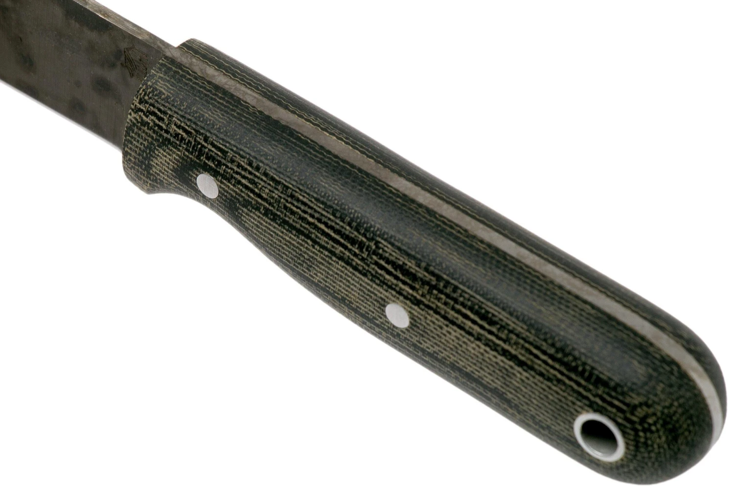 LT Wright Bushbaby HC, 1075, Matte Black Micarta, Leather Sheath, Couteau De Bushcraft 7 LT Wright Bushbaby HC, 1075, Matte Black Micarta, Leather Sheath, Couteau De Bushcraft – Image 5