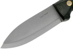 LT Wright Genesis Scandi Grind, A2, Matte Black Micarta, Leather Sheath, Couteau De Bushcraft -Nitecore Soldes Boutique LT GEN SC BM LS 03 lt wright