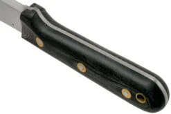 LT Wright Genesis Scandi Grind, A2, Matte Black Micarta, Leather Sheath, Couteau De Bushcraft -Nitecore Soldes Boutique LT GEN SC BM LS 04 lt wright