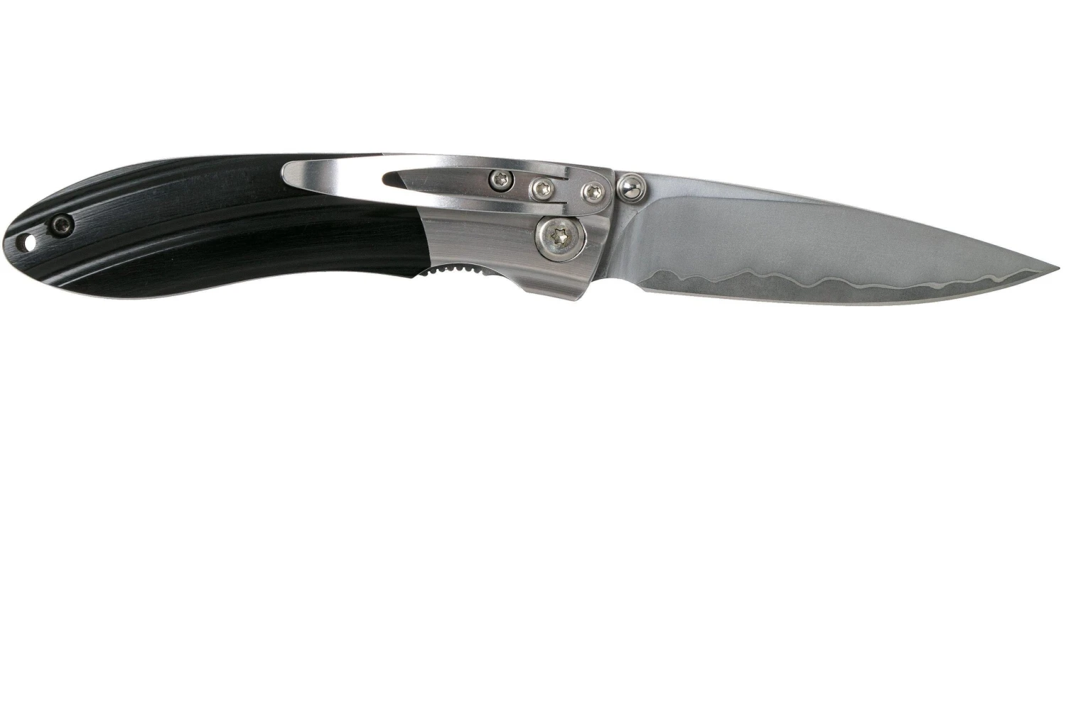 Mcusta MC-142G Ripple, SPG2 Black Pakka Wood Couteau De Poche 4 Mcusta MC-142G Ripple, SPG2 Black Pakka Wood Couteau De Poche – Image 2