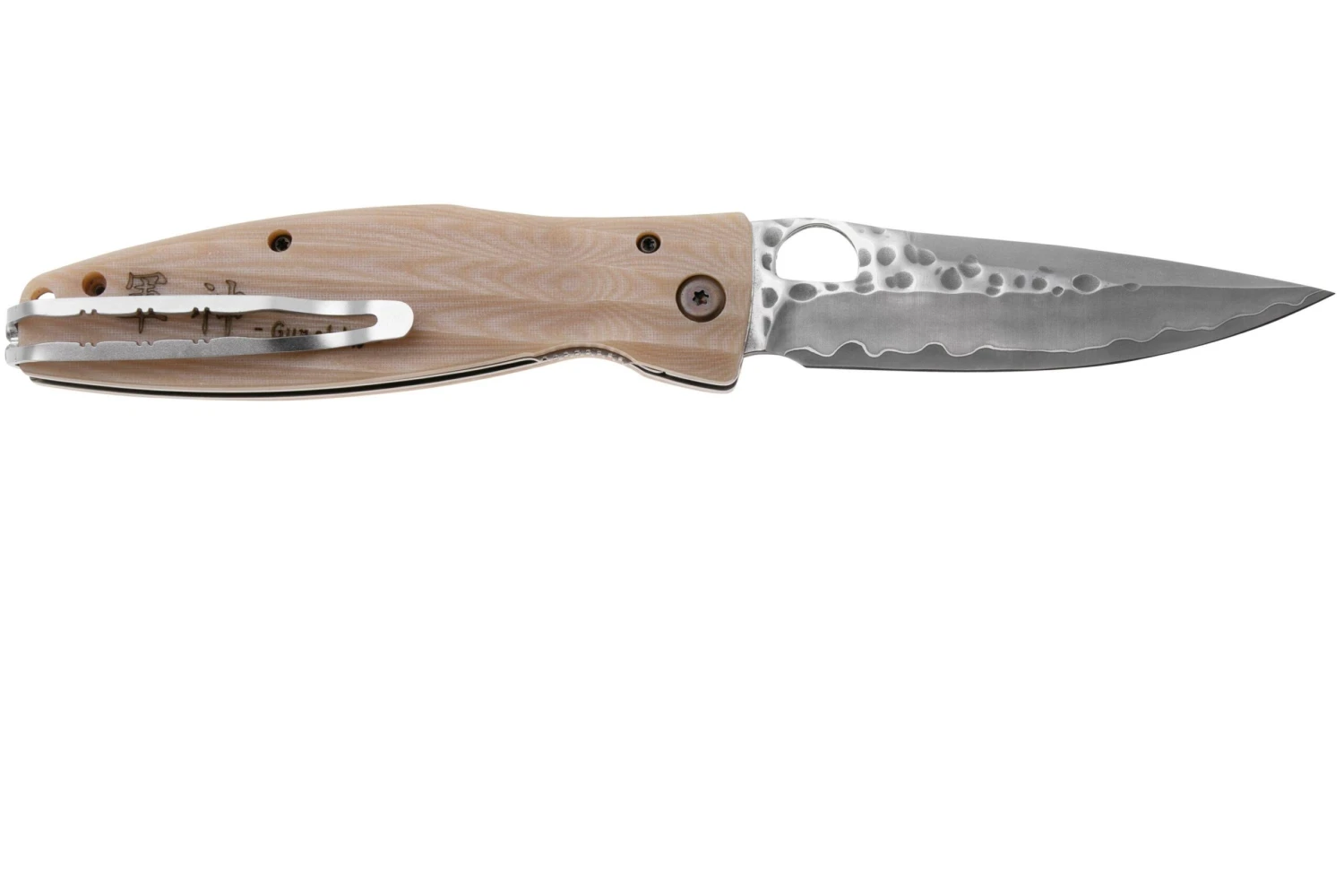 Mcusta MC-0185G Sengoku Uesugi Kenshin SPG2, White Micarta, Couteau De Gentleman 4 Mcusta MC-0185G Sengoku Uesugi Kenshin SPG2, White Micarta, Couteau De Gentleman – Image 2