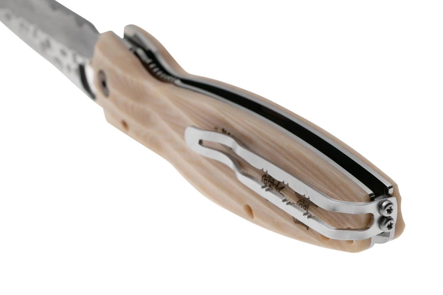 Mcusta MC-0185G Sengoku Uesugi Kenshin SPG2, White Micarta, Couteau De Gentleman 6 Mcusta MC-0185G Sengoku Uesugi Kenshin SPG2, White Micarta, Couteau De Gentleman – Image 4