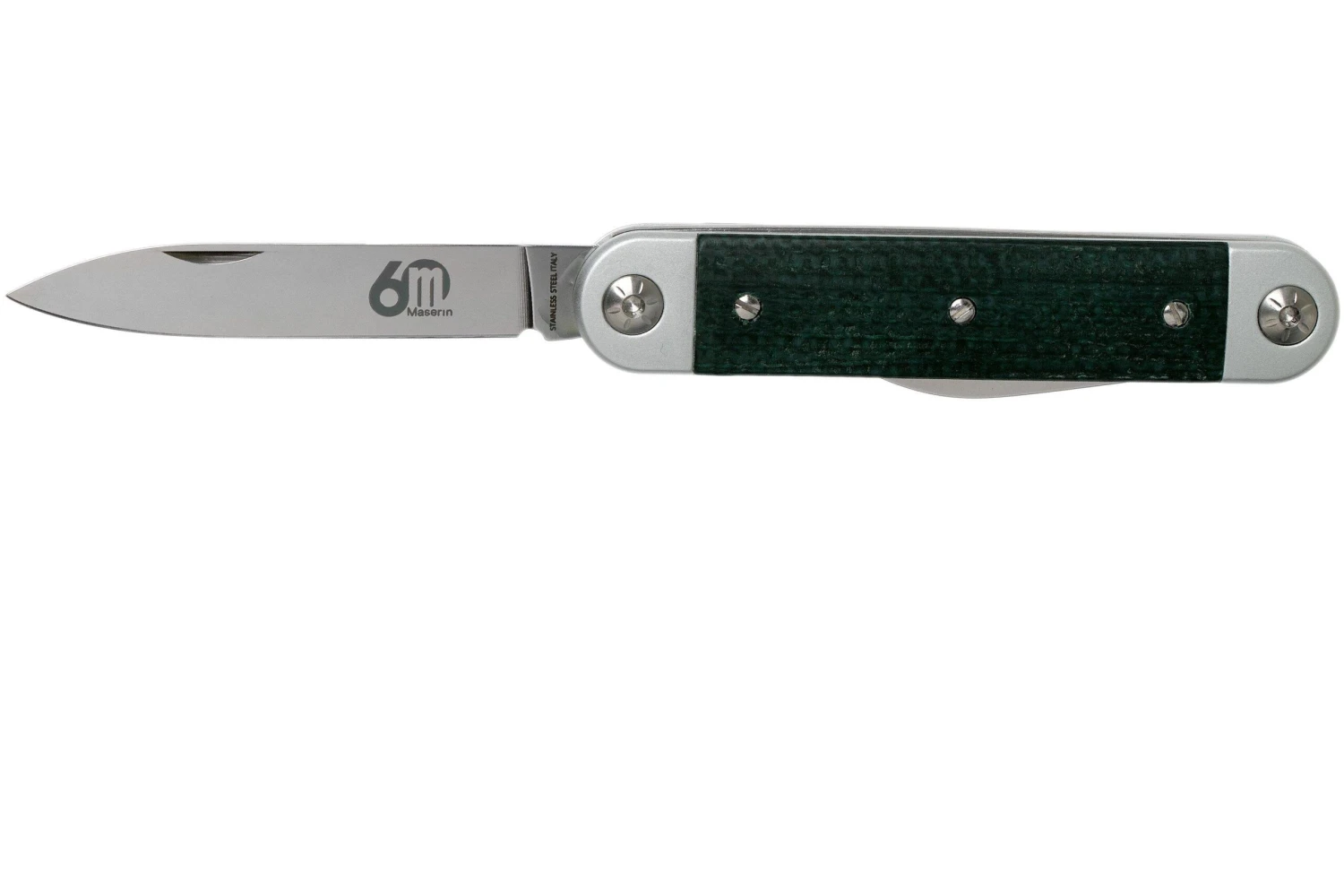 Maserin 60° Knife Sessantesimo 195/MCV Green Micarta Couteau De Poche 5 Maserin 60° Knife Sessantesimo 195/MCV Green Micarta Couteau De Poche – Image 3