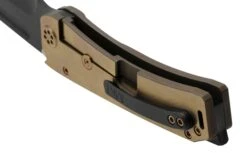 Medford Marauder H S35VN Black PVD Tanto Blade, Titanium Bronze Faced Flat Handle, Bronze Hardware, Couteau De Poche -Nitecore Soldes Boutique MF 23 MH 01 04 medford