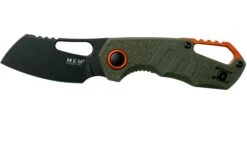 MKM Isonzo FX03-2PGO Cleaver OD Green FRN, Black Blade Couteau De Poche, Jesper Voxnaes Design