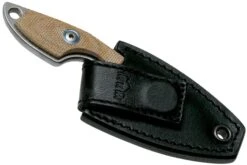 MKM Mikro 2 Wharncliffe, Stonewashed Natural Canvas Micarta Couteau De Cou, Jesper Voxnaes Design -Nitecore Soldes Boutique MMK MR02 NC 05 mkm knives