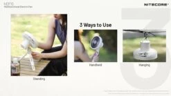 Nitecore NEF10 Portable Fan, Blanc, Ventilateur Avec Lampe Et Powerbank -Nitecore Soldes Boutique NCENF10 W 02 nitecore