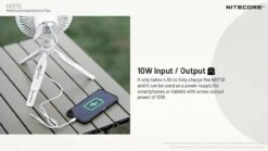 Nitecore NEF10 Portable Fan, Blanc, Ventilateur Avec Lampe Et Powerbank -Nitecore Soldes Boutique NCENF10 W 03 nitecore