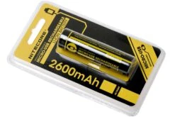 NiteCore NL1826R Accu 18650 Li-ion Rechargeable Par Micro-USB, 2600mAh