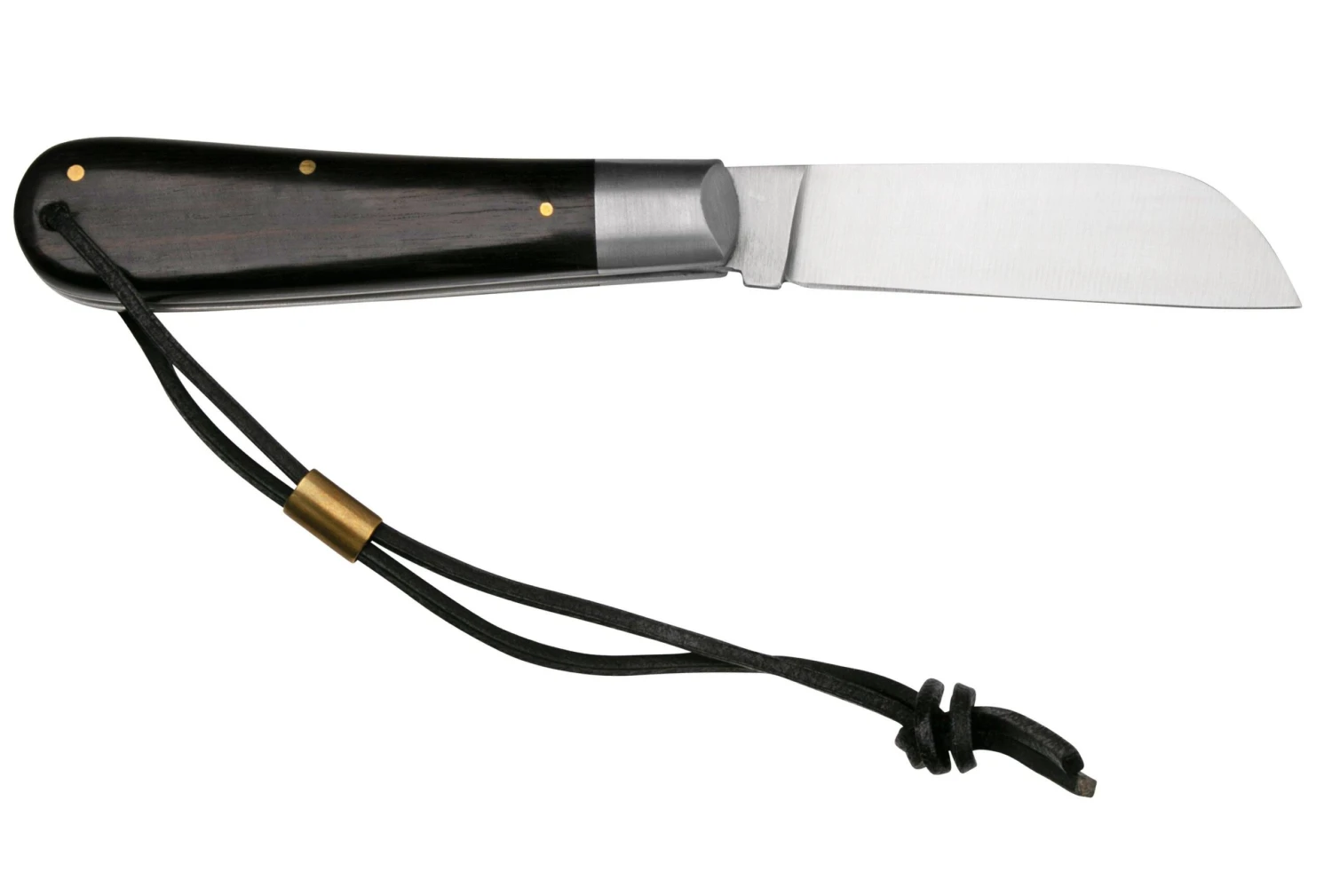 Otter Anchor Knife SET 173 Large Stainless, Grenadilla, Brass Anchor, Leather Strap Couteau De Poche 4 Otter Anchor Knife SET 173 Large Stainless, Grenadilla, Brass Anchor, Leather Strap Couteau De Poche – Image 2