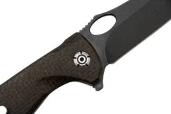 QSP Knife Gavial, QS126-D2 Blackwashed D2, Dark Brown Micarta Couteau De Poche 12 QSP Knife Gavial, QS126-D2 Blackwashed D2, Dark Brown Micarta Couteau De Poche -Nitecore Soldes Boutique QS126 D2 05 qsp