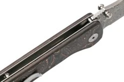 QSP Knife Hawk QS131-R Damascus, Copper Foil Carbonfiber Couteau De Poche -Nitecore Soldes Boutique QS131 S 06 qsp