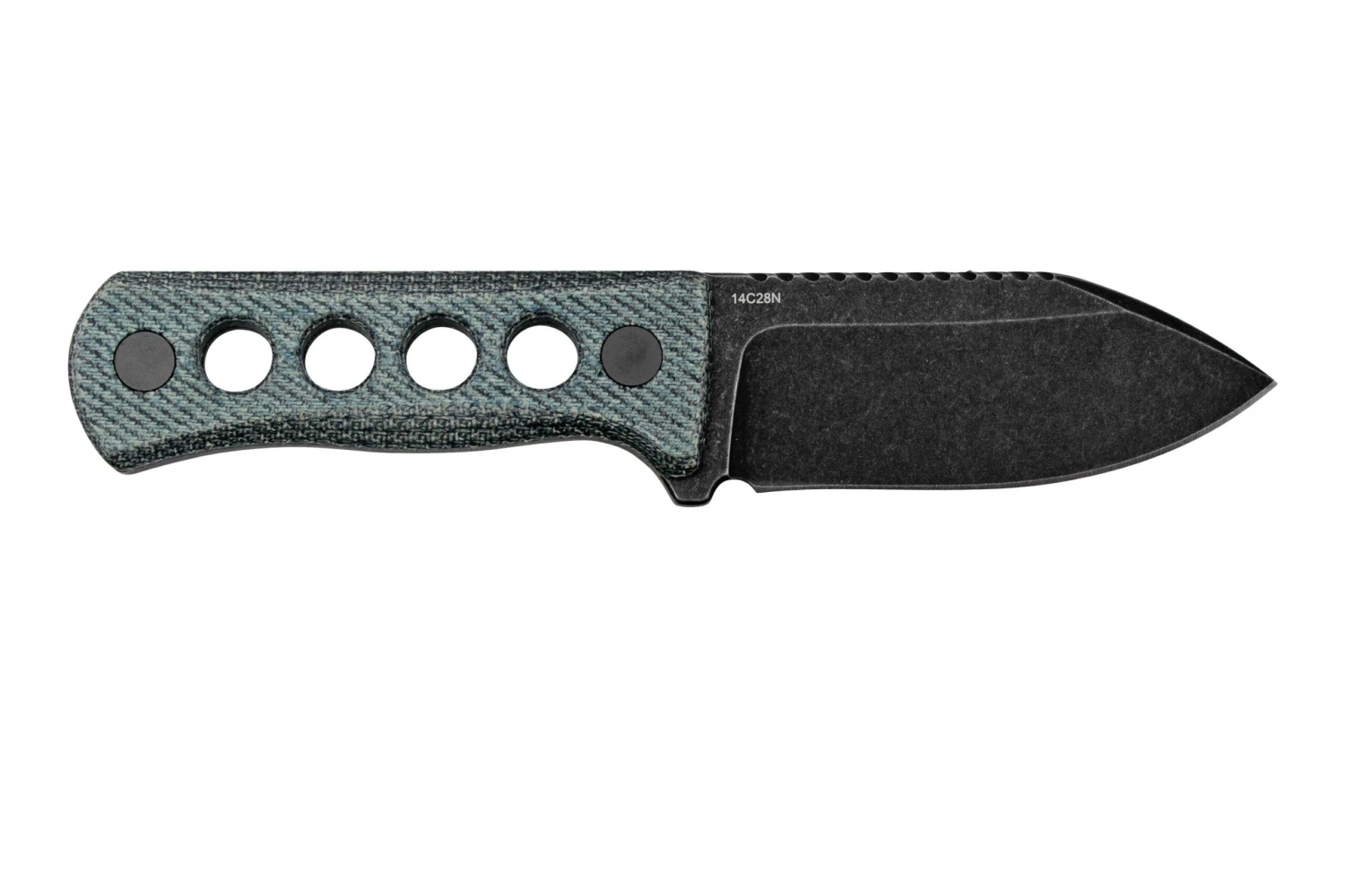 QSP Knife Canary QS141-D2 Blackwashed, Denim Micarta, Couteau De Cou 4 QSP Knife Canary QS141-D2 Blackwashed, Denim Micarta, Couteau De Cou – Image 2
