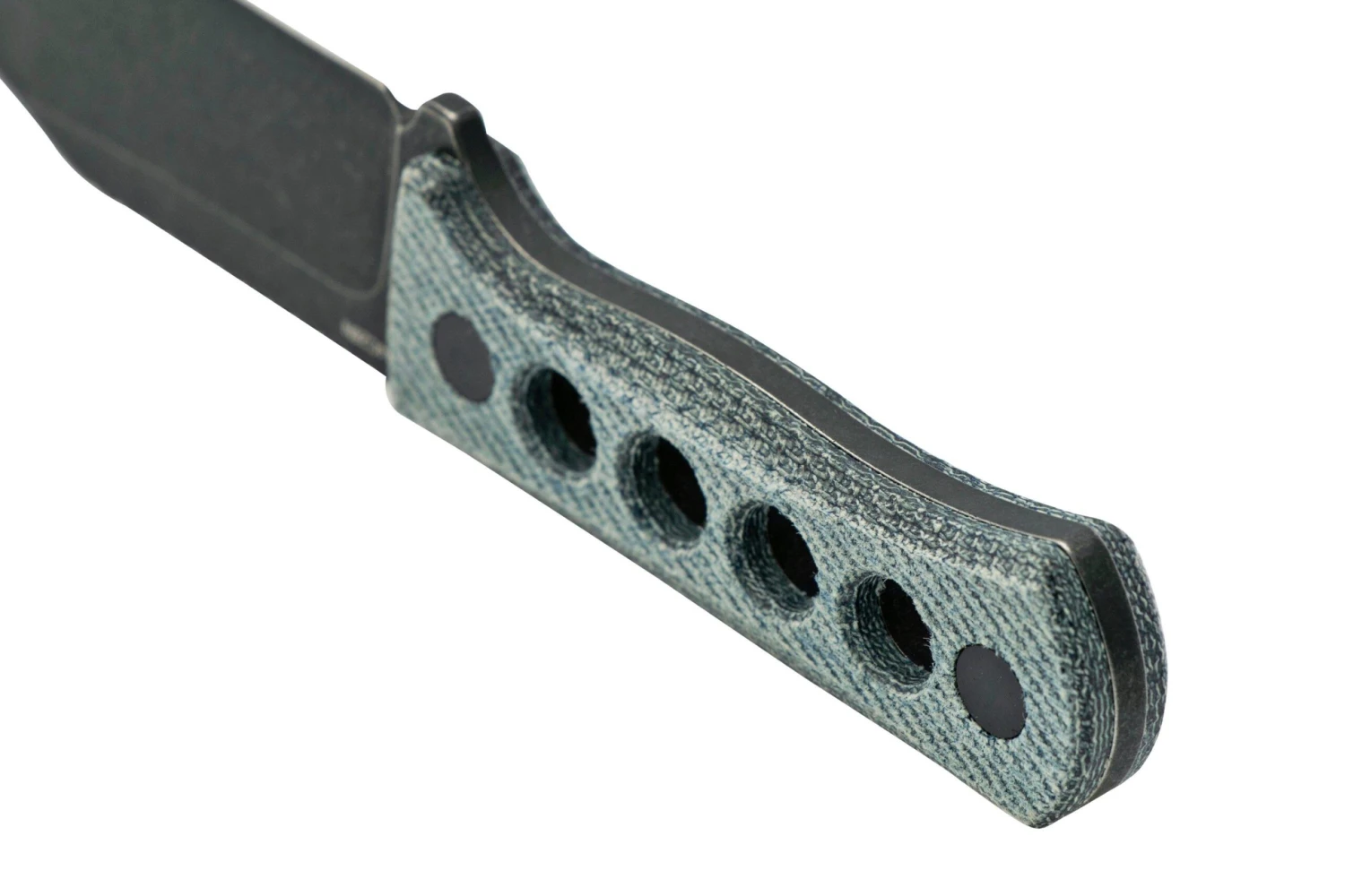 QSP Knife Canary QS141-D2 Blackwashed, Denim Micarta, Couteau De Cou 6 QSP Knife Canary QS141-D2 Blackwashed, Denim Micarta, Couteau De Cou – Image 4