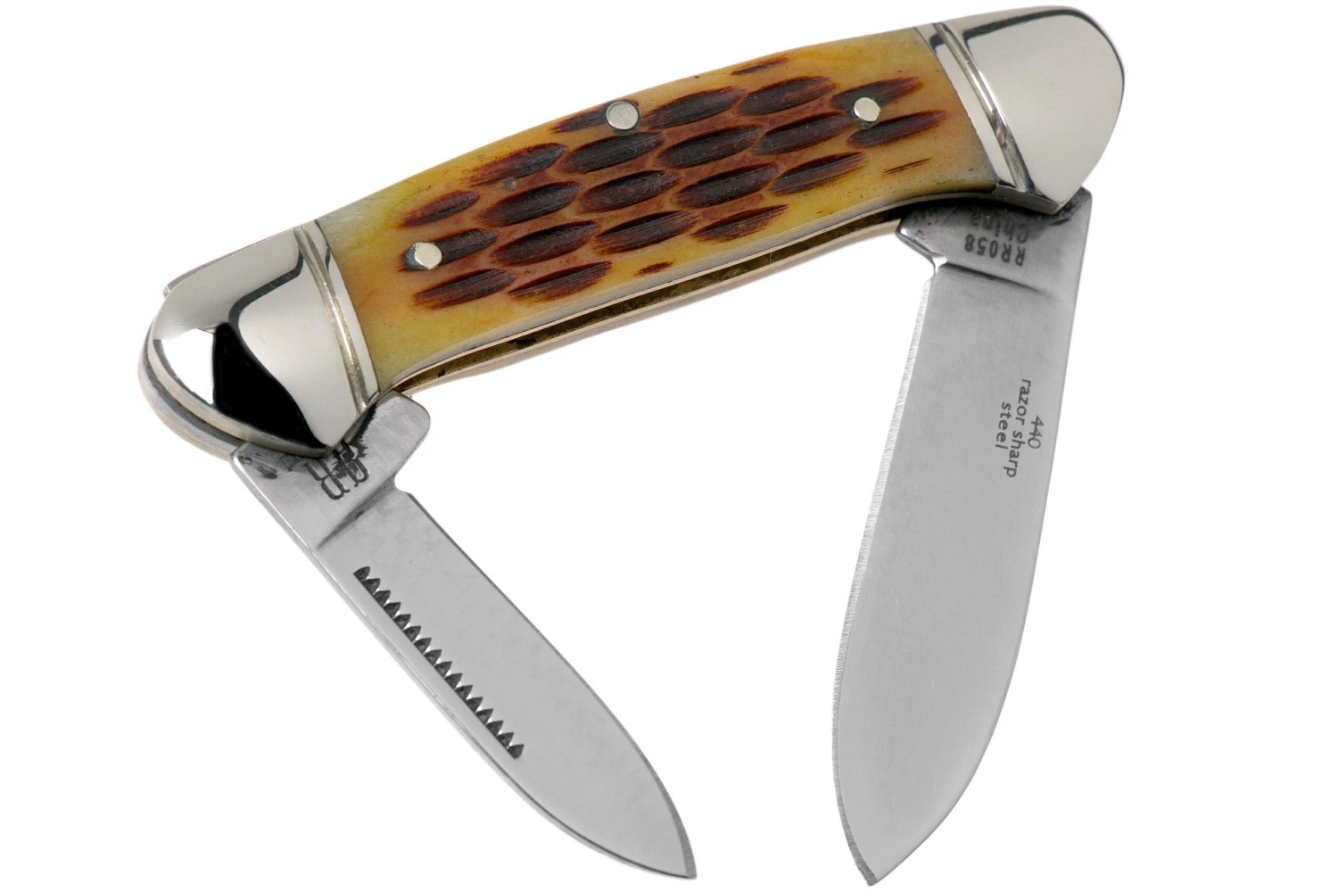 Rough Ryder Mini Canoe Amber Bone RR058 Couteau De Poche Slipjoint 4 Rough Ryder Mini Canoe Amber Bone RR058 Couteau De Poche Slipjoint – Image 2