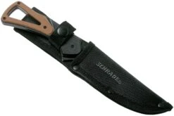 Schrade Fixed Knife 4" Drop Point 1124286 Tan & Black FRN Couteau De Poche -Nitecore Soldes Boutique SC1124286 06 schrade