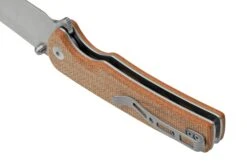 SENCUT Sachse S21007-3 Brown Micarta, Couteau De Poche -Nitecore Soldes Boutique SES21007 3 04 sencut